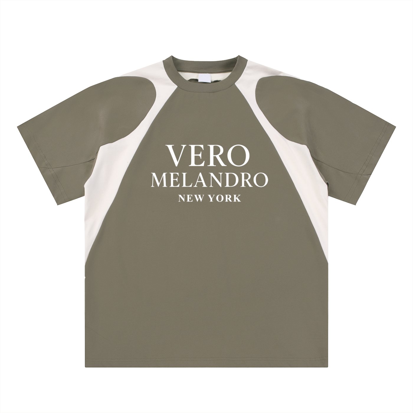 Vero Melandro Contrast Panel Cotton T-Shirt