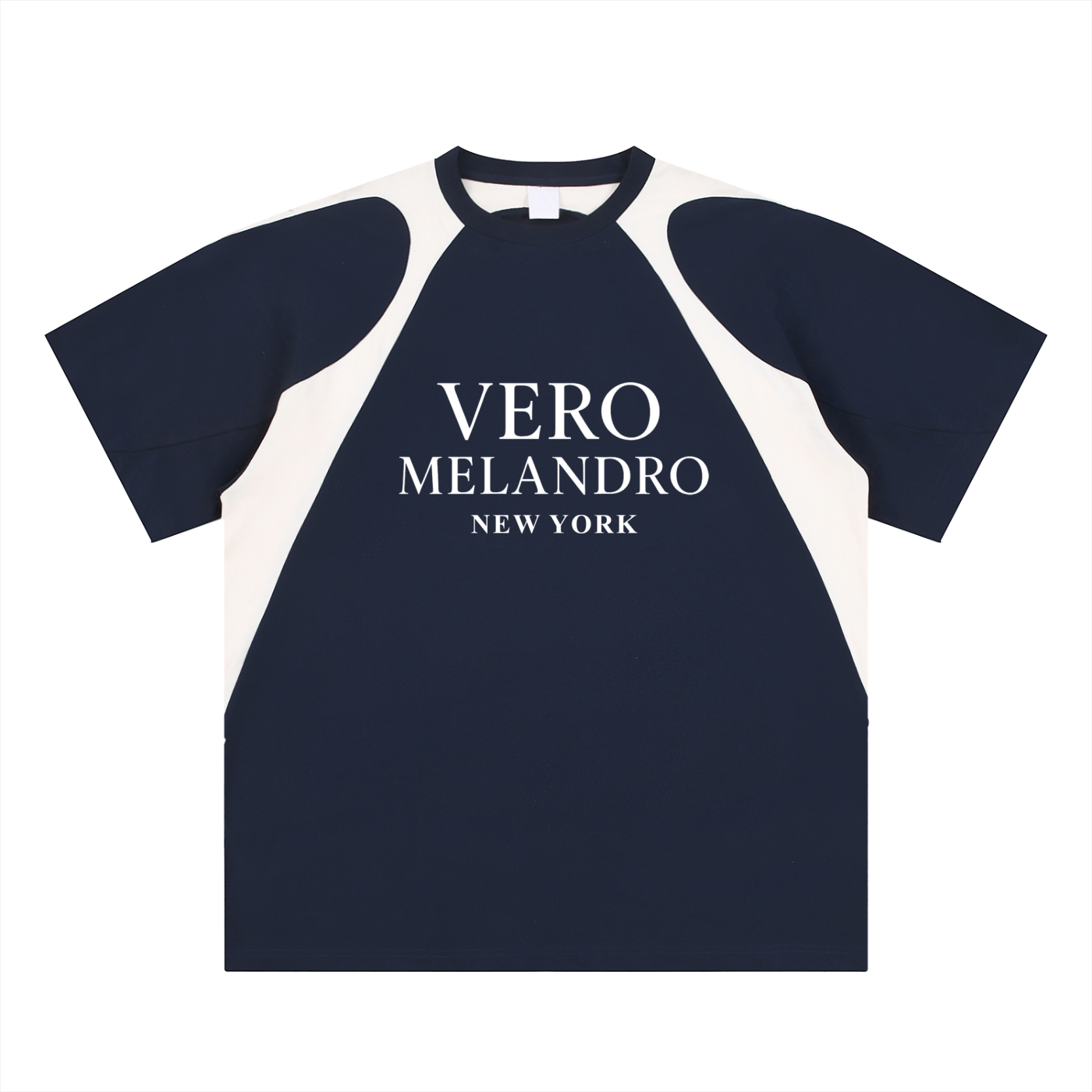 Vero Melandro Contrast Panel Cotton T-Shirt