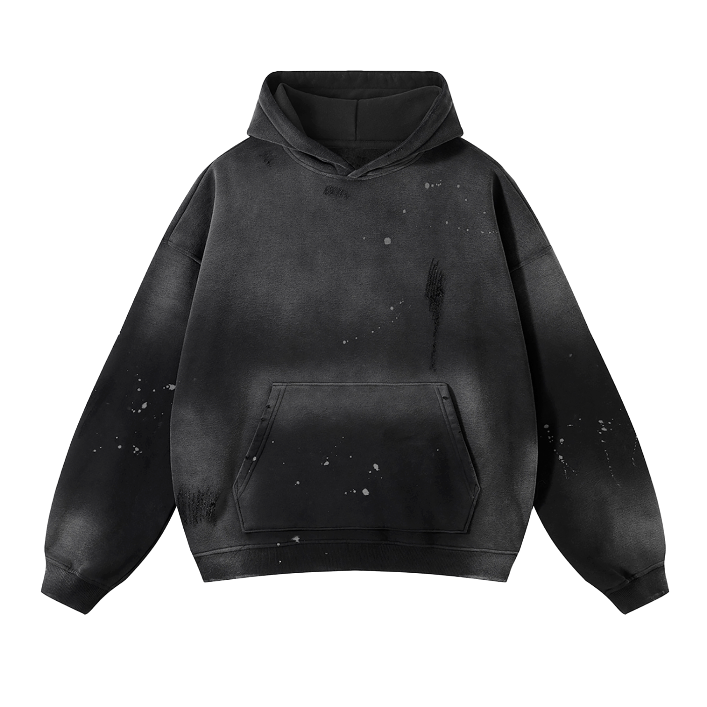 Vero Melandro Vintage Wash Frayed Fleece Hoodie