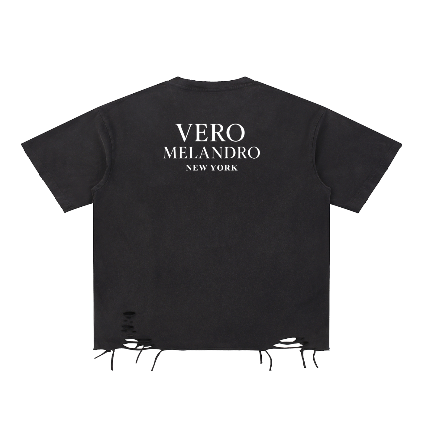 VERO Melandro Snow Washed Raw-Hem T-Shirt