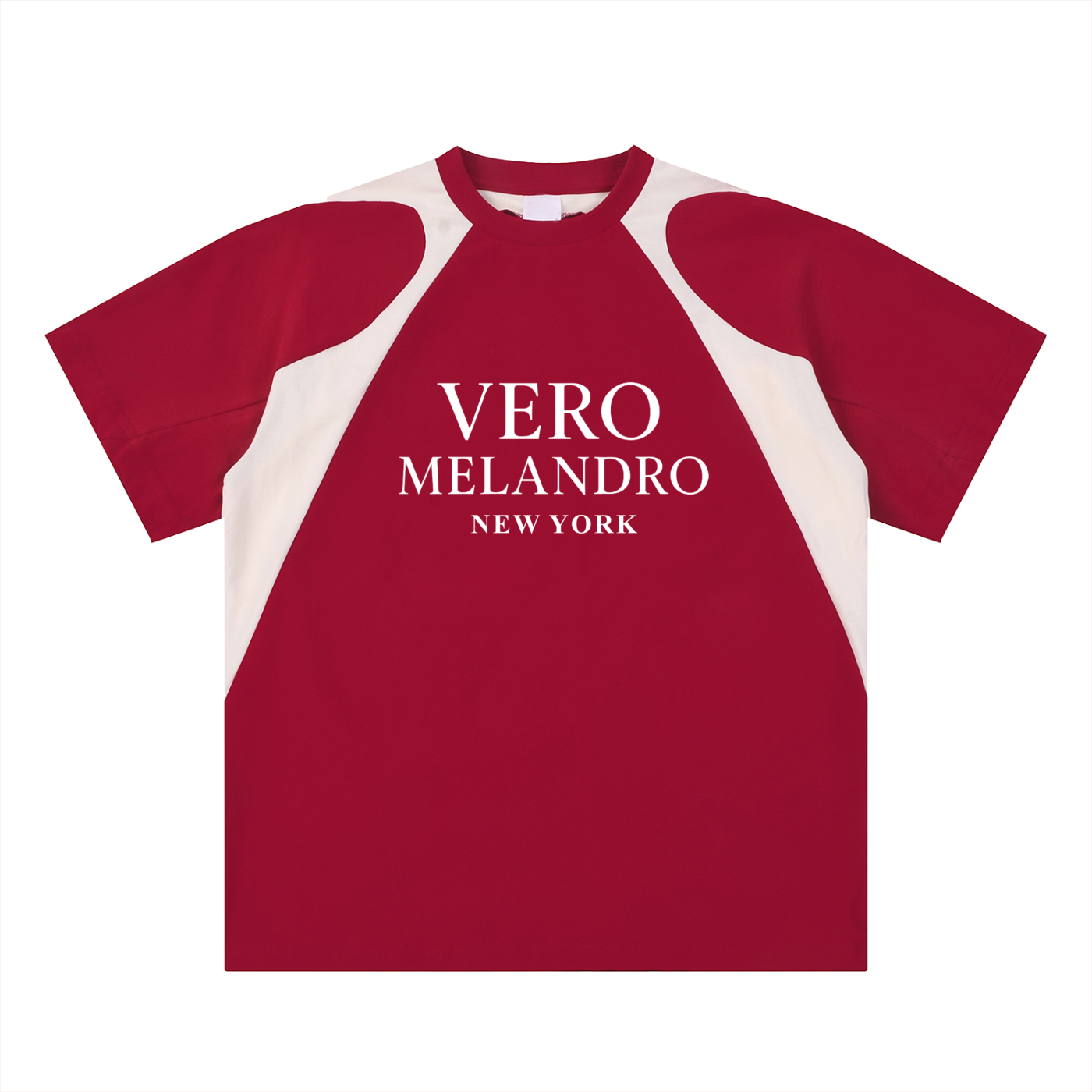 Vero Melandro Contrast Panel Cotton T-Shirt