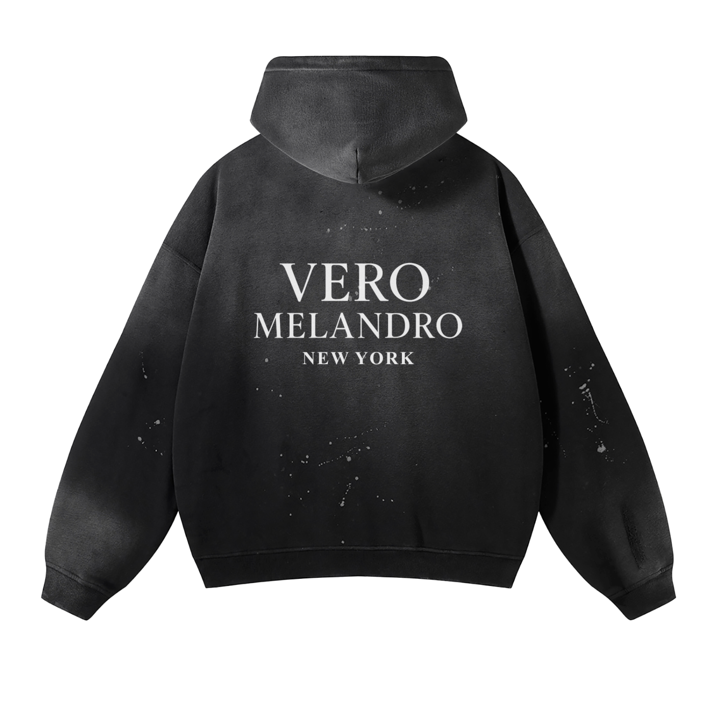 Vero Melandro Vintage Wash Frayed Fleece Hoodie
